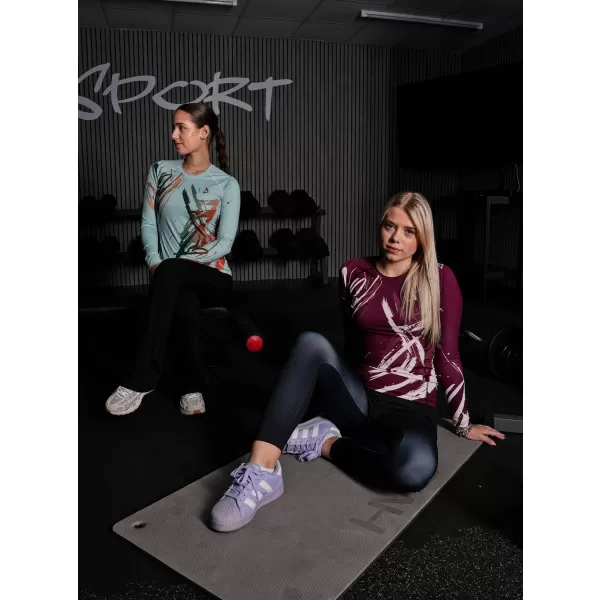  Frauen funktionales t -Shirt mit langen Ärmeln Premium ALTISPORT VOJ/ALW074TR03 GRÜN/ORANGE 