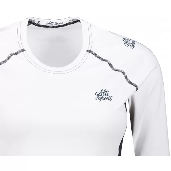  Frauen funktionales t -Shirt mit langen Ärmeln Premium ALTISPORT VOJ/ALW078TR03 WEIß 