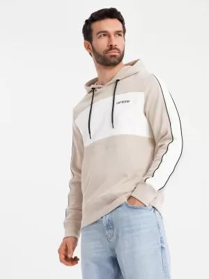 Herren -Sweatshirt OMBRE OM-SSNZ-0225 BEIGE