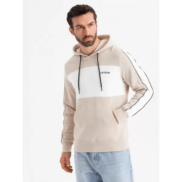  Herren -Sweatshirt OMBRE OM-SSNZ-0225 BEIGE 