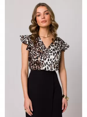 Damenbluse STYLOVE S344 WEIßES MUSTER