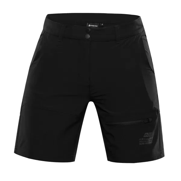  Frauen -Softshell -Shorts ALPINE PRO BAKA SCHWARZ 