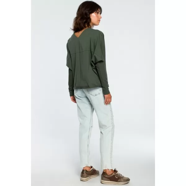  Damenbluse BEWEAR B094 MILITÄRGRÜN 