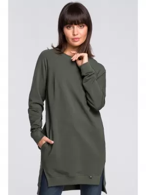 Damen-Sweatshirt BEWEAR B101 MILITÄRGRÜN