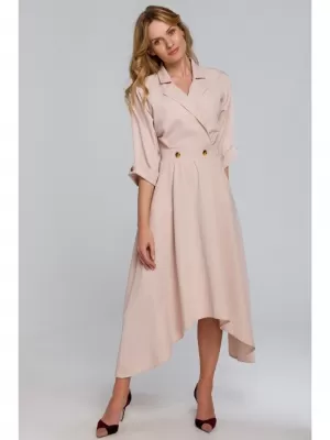 Kleid MAKOVER K086 BEIGE