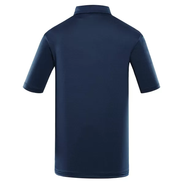  Herren t -Shirt mit einem Kragen ALPINE PRO COOWEL 2 BLAU 