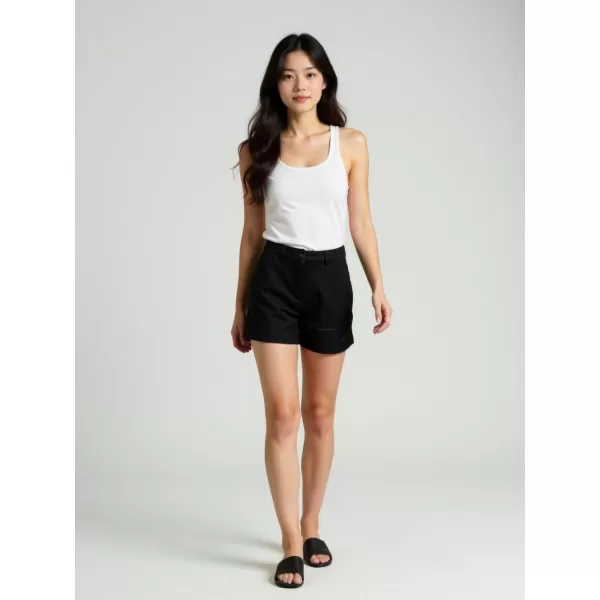 Frauen -Softshell -Shorts ALPINE PRO BAKA SCHWARZ 