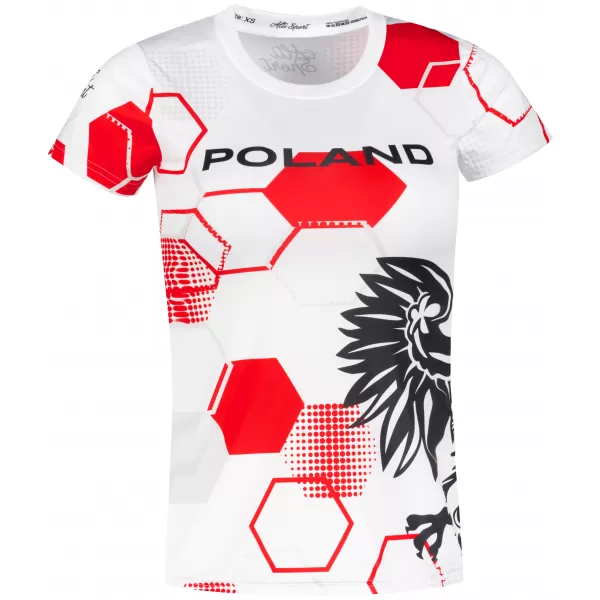  Frauenfunktional T -Shirt Premium ALTISPORT VOJ/ALW036PL/TR01 HEXA-WH 