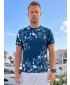Männer funktionaler T -Shirt Premium ALTISPORT VOJ/ALM108TR01 MARINE-WEIß