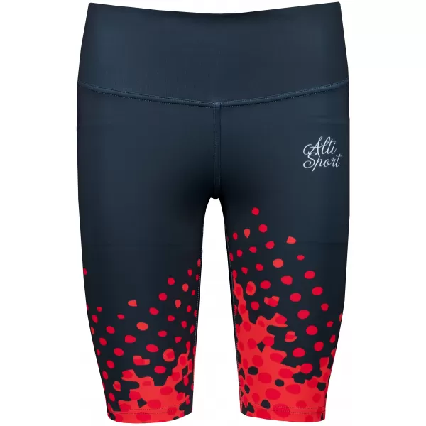  Frauen -Leggings über den Knien Premium ALTISPORT VOJ/ALW109LEG02 ROTSCHWARZ 