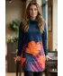 Damen erweitertes Premium -Sweatshirt ALTISPORT VOJ/ALW0107MI06 PINK-ORANGE