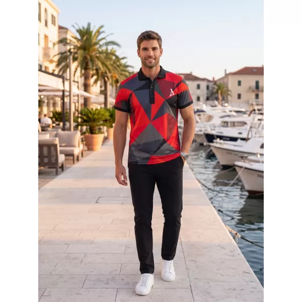  Herrenfunktional T -Shirt mit Premium -Kragen ALTISPORT VOJ/ALM007TR05 ROT 