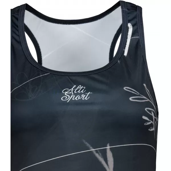  Funktionaler Tanktoper der Frauen auf Prämie ALTISPORT VOJ/ALW083TIL01 SCHWARZ UND WEIß 