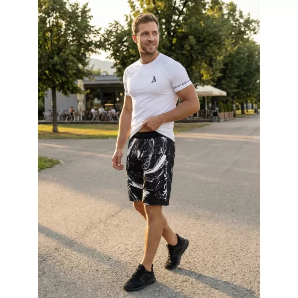  Die funktionalen Shorts von Männern Premium ALTISPORT VOJ/ALM071KRA01 SCHWARZ UND WEIß 