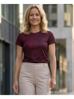Frauenfunktional T -Shirt Premium ALTISPORT VOJ/ALW047TR01 WEINRÖTET