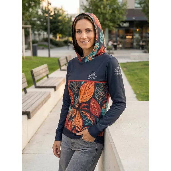  Funktionaler Sweatshirt -Prämie von Frauen ALTISPORT VOJ/ALW061MI01 ORANGE/BLAU 