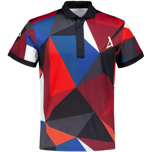  Herrenfunktional T -Shirt mit Premium -Kragen ALTISPORT VOJ/ALM007TR05 MARINEBLAU/ROT 