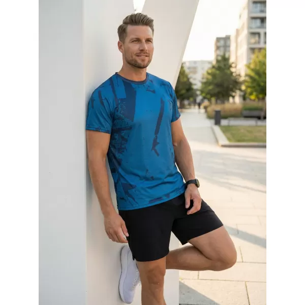  Männer funktionaler T -Shirt Premium ALTISPORT VOJ/ALM079TR01 BLAU 