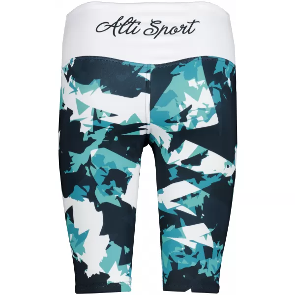  Frauen -Leggings über den Knien Premium ALTISPORT VOJ/ALW110LEG02 BLAU -WHITE 