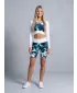 Frauen -Leggings über den Knien Premium ALTISPORT VOJ/ALW110LEG02 BLAU -WHITE