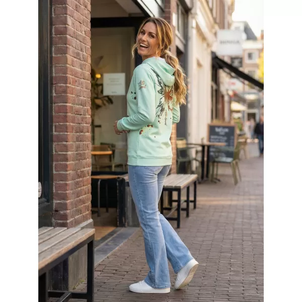  Funktionaler Sweatshirt -Prämie von Frauen ALTISPORT VOJ/ALW077MI01 GRÜN -ORANGE 