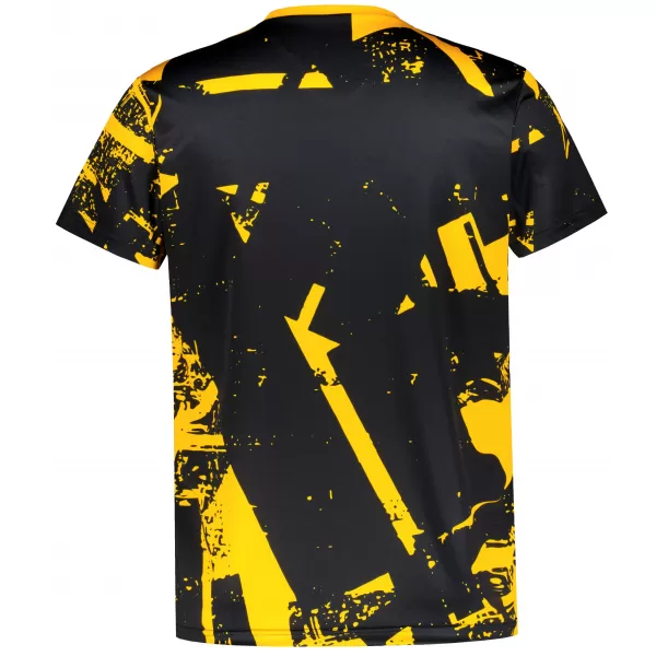  Männer funktionaler T -Shirt Premium ALTISPORT VOJ/ALM079TR01 SCHWARZ -AUSGELB 