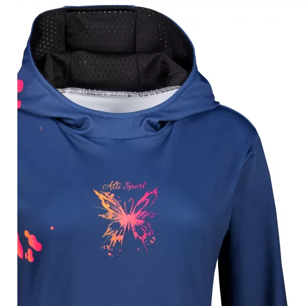  Funktionaler Sweatshirt -Prämie von Frauen ALTISPORT VOJ/ALW077MI01 DUNKELBLAU/ORANGE 