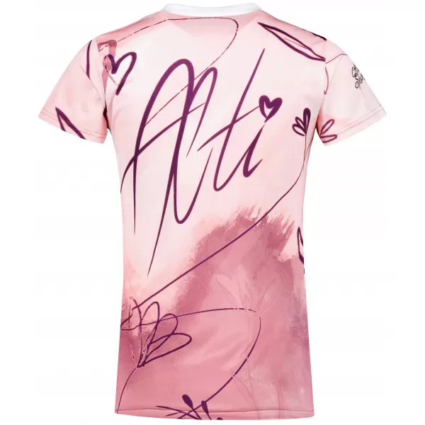  Frauenfunktional T -Shirt Premium ALTISPORT VOJ/ALW083TR01 WEIß -PINK 