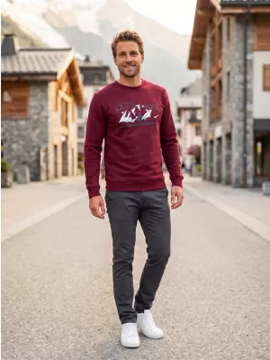 Herren -Sweatshirt ALTISPORT ALM190406 GRANAT