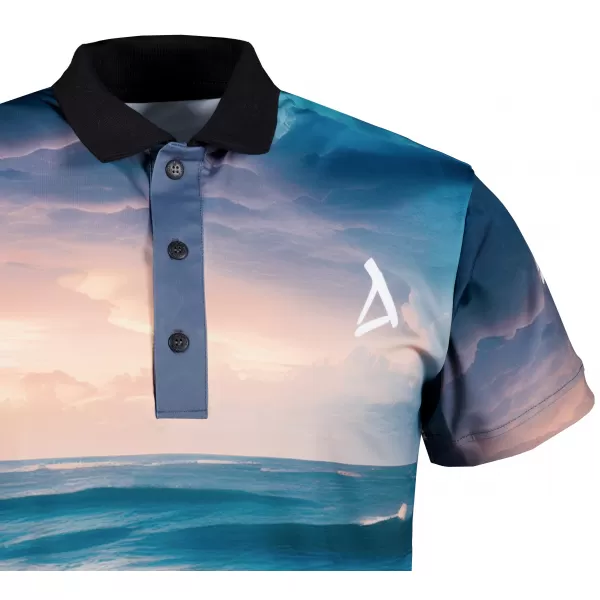  Herrenfunktional T -Shirt mit Premium -Kragen ALTISPORT VOJ/ALM103TR05 MEER 