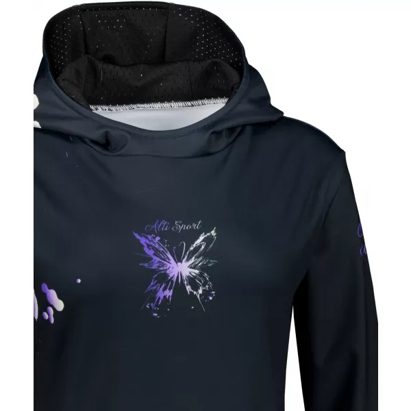  Funktionaler Sweatshirt -Prämie von Frauen ALTISPORT VOJ/ALW077MI01 SCHWARZ/LILA 