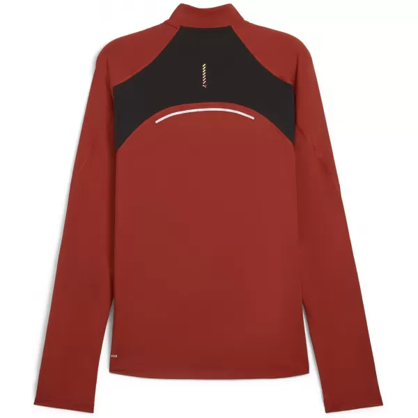  Herren-T-Shirt PUMA RUN CLOUDSPUN 1/4 ZIP 525781_63 MARS ROT 