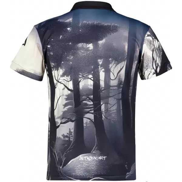  Herrenfunktional T -Shirt mit Premium -Kragen ALTISPORT VOJ/ALM103TR05 SCHWARZ-LEES 