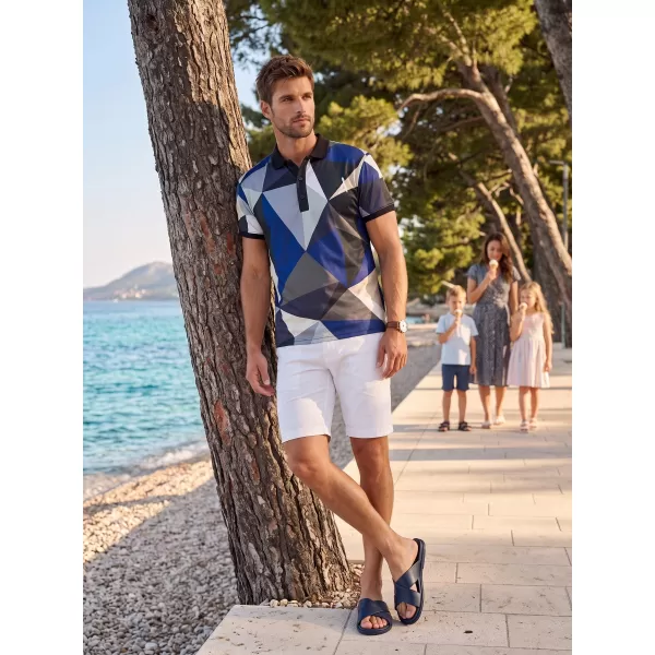  Herrenfunktional T -Shirt mit Premium -Kragen ALTISPORT VOJ/ALM007TR05 MARINEBLAU/BRAUN 