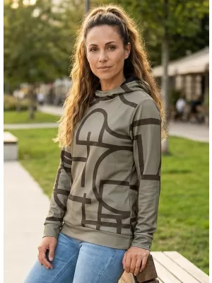 Hochwertiges Funktions-Sweatshirt für Damen ALTISPORT VOJ/ALW085MI01 DUNKELBRAUN