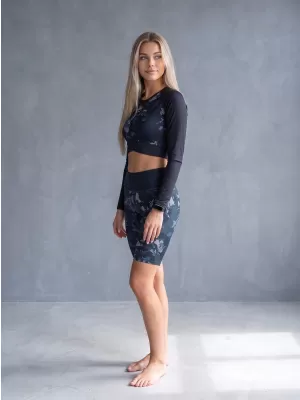 Frauen -Leggings über den Knien Premium ALTISPORT VOJ/ALW110LEG02 SCHWARZ