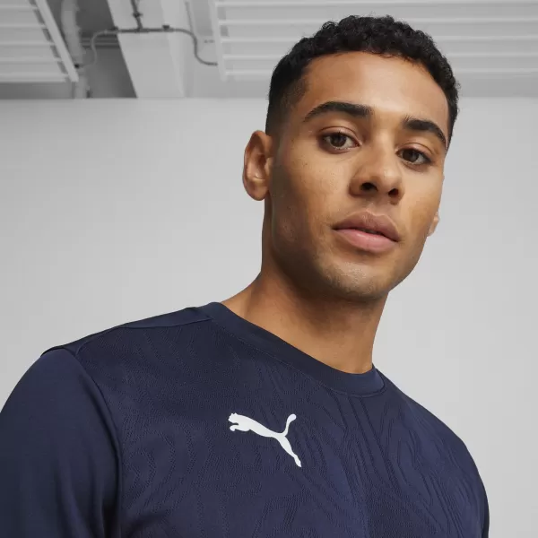  Herren -funktionales Hemd PUMA TEAMFINAL TRAINING JERSEY 658557_06 PUMA NAVY/PUMA SILBER 