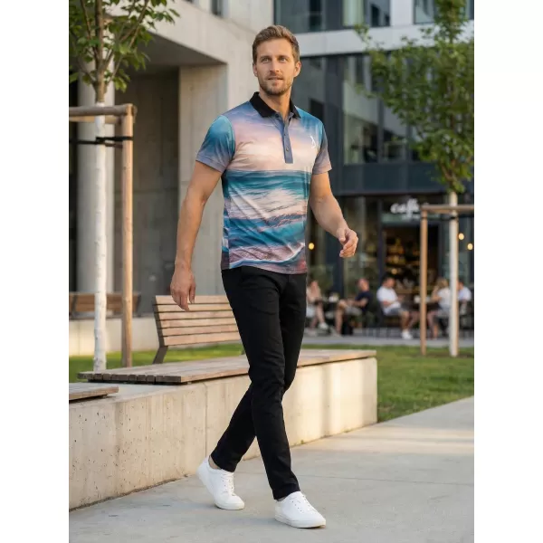 Herrenfunktional T -Shirt mit Premium -Kragen ALTISPORT VOJ/ALM103TR05 MEER 