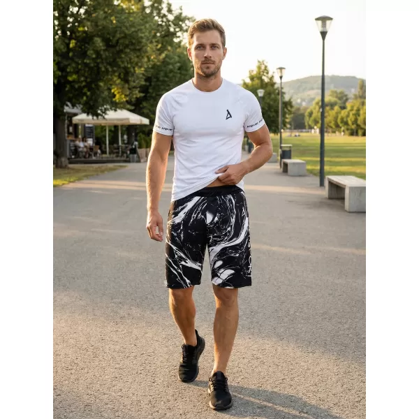  Die funktionalen Shorts von Männern Premium ALTISPORT VOJ/ALM071KRA01 SCHWARZ UND WEIß 