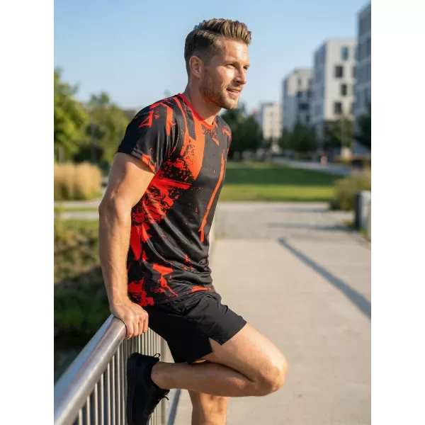  Männer funktionaler T -Shirt Premium ALTISPORT VOJ/ALM079TR01 SCHWARZ -RED 