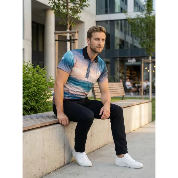  Herrenfunktional T -Shirt mit Premium -Kragen ALTISPORT VOJ/ALM103TR05 MEER 