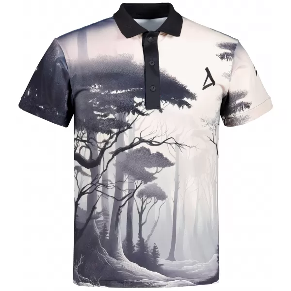  Herrenfunktional T -Shirt mit Premium -Kragen ALTISPORT VOJ/ALM103TR05 SCHWARZ-LEES 