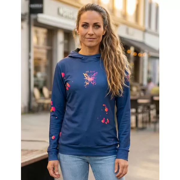  Funktionaler Sweatshirt -Prämie von Frauen ALTISPORT VOJ/ALW077MI01 DUNKELBLAU/ORANGE 