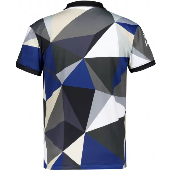  Herrenfunktional T -Shirt mit Premium -Kragen ALTISPORT VOJ/ALM007TR05 MARINEBLAU/BRAUN 