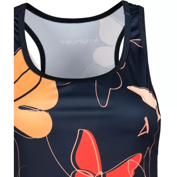  Funktionaler Tanktoper der Frauen auf Prämie ALTISPORT VOJ/ALW086TIL01 SCHWARZ/ORANGE 