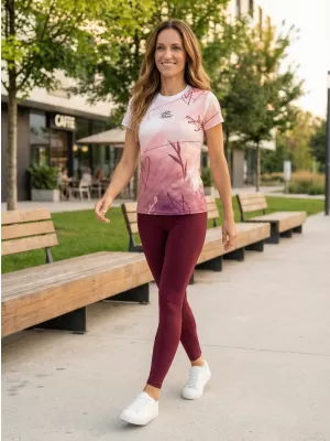 Frauenfunktional T -Shirt Premium ALTISPORT VOJ/ALW083TR01 WEIß -PINK