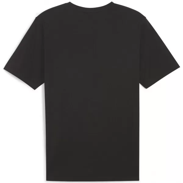  Herren-T-Shirt PUMA TEAMRISE LOGO JERSEY COTTON 658705_03 PUMA BLACK/PUMA WEIß 