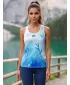 Funktionaler Tanktoper der Frauen auf Prämie ALTISPORT VOJ/ALW083TIL01 WEIß -BLAU