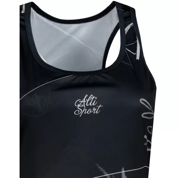  Frauenkleid -Prämie von Frauen ALTISPORT VOJ/ALW083SAT01 SCHWARZ UND WEIß 