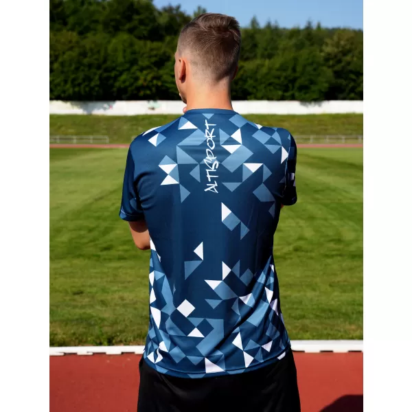  Männer funktionaler T -Shirt Premium ALTISPORT VOJ/ALM108TR01 MARINE-WEIß 
